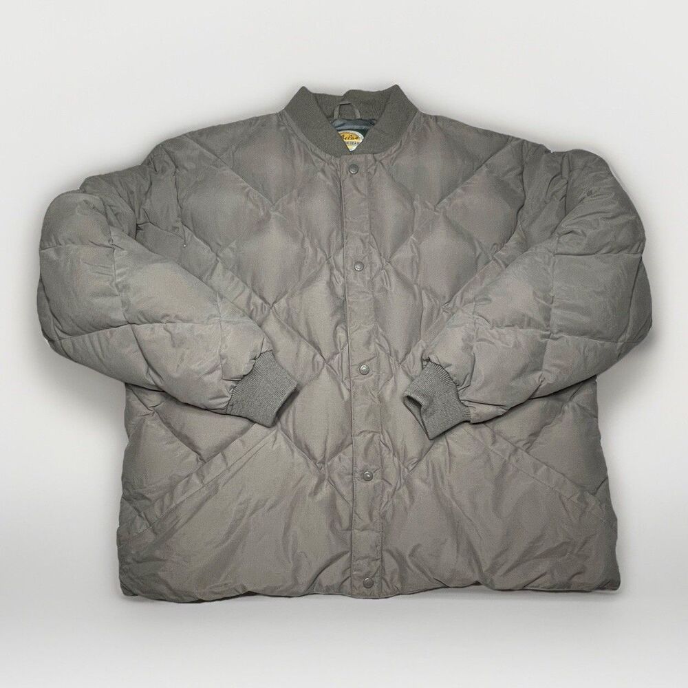 Cabela's Premier Northern Goose Down Quilted Jacket Men's 3XL Tall Brown Vintage